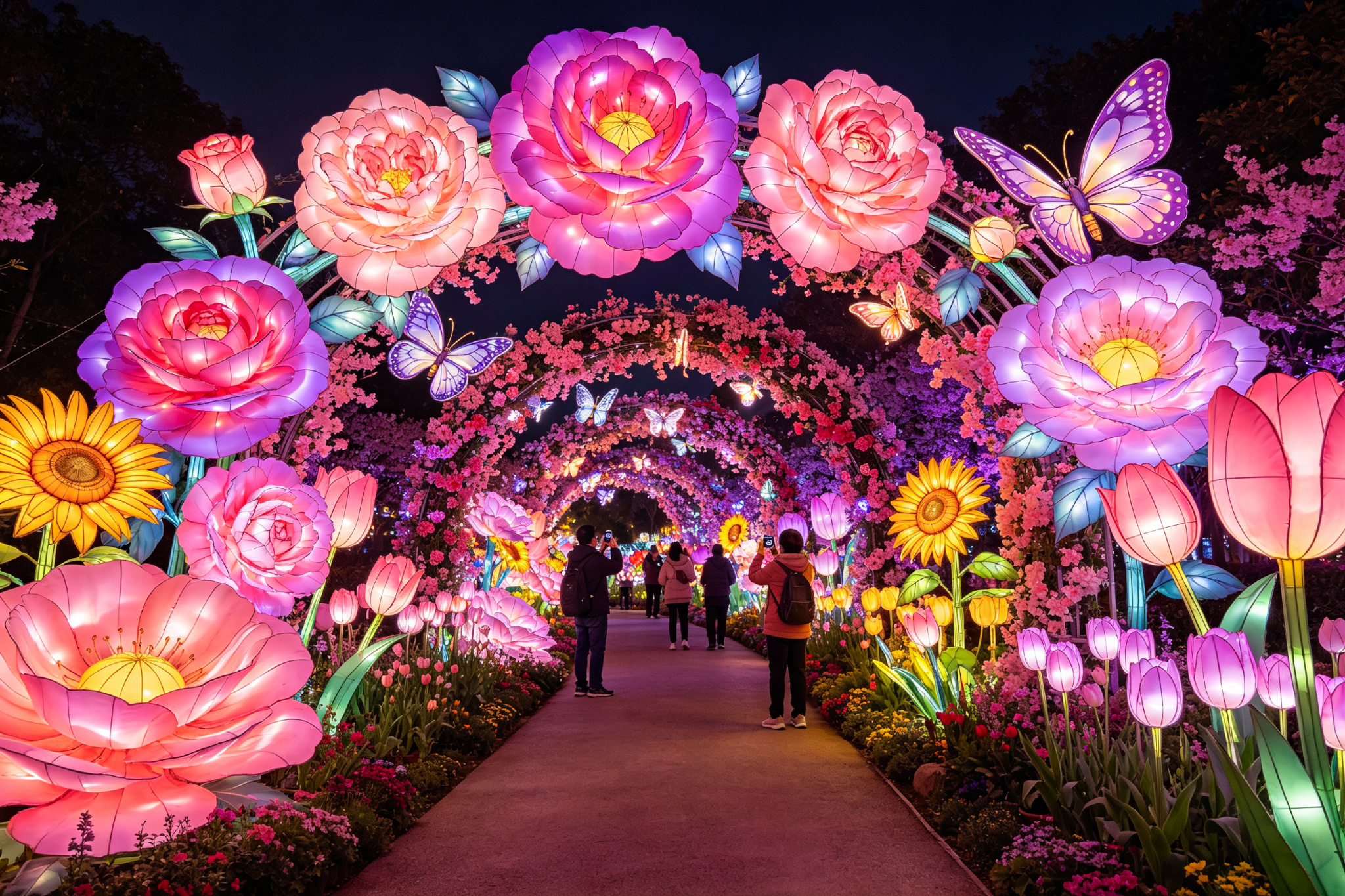Floral Wonderland Festival Zone - Custom Lantern Festival by Zigong Sun Culture