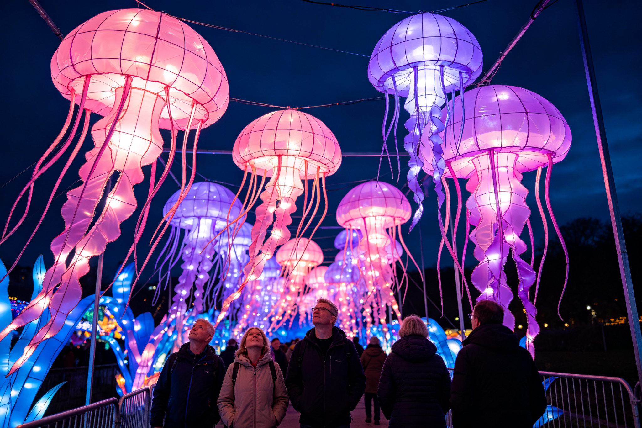 Dolphin Lantern Pair for Festivals, Zoos & Events