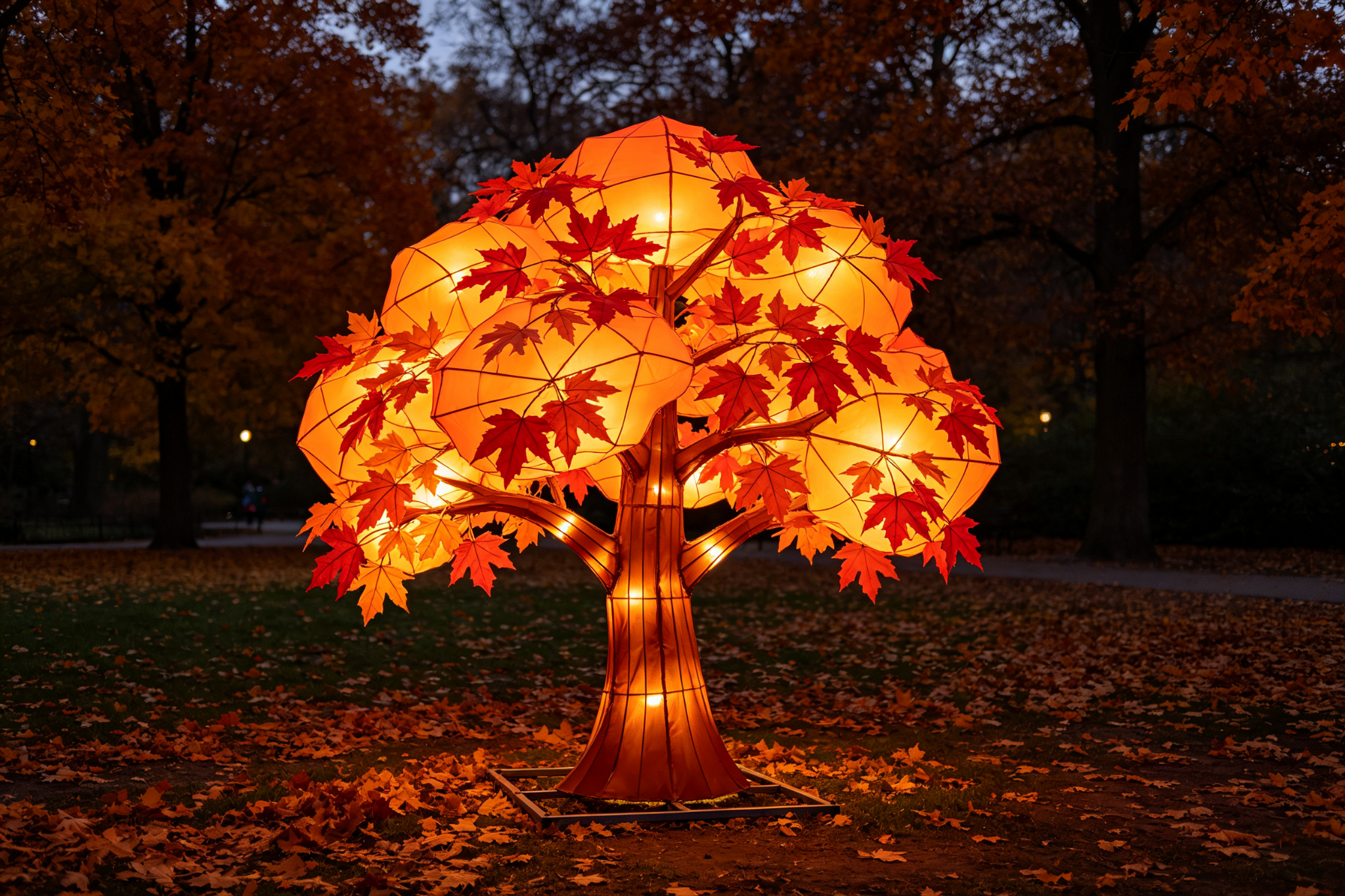 Red Spotted Mushroom Lantern for Festivals, Zoos & Events