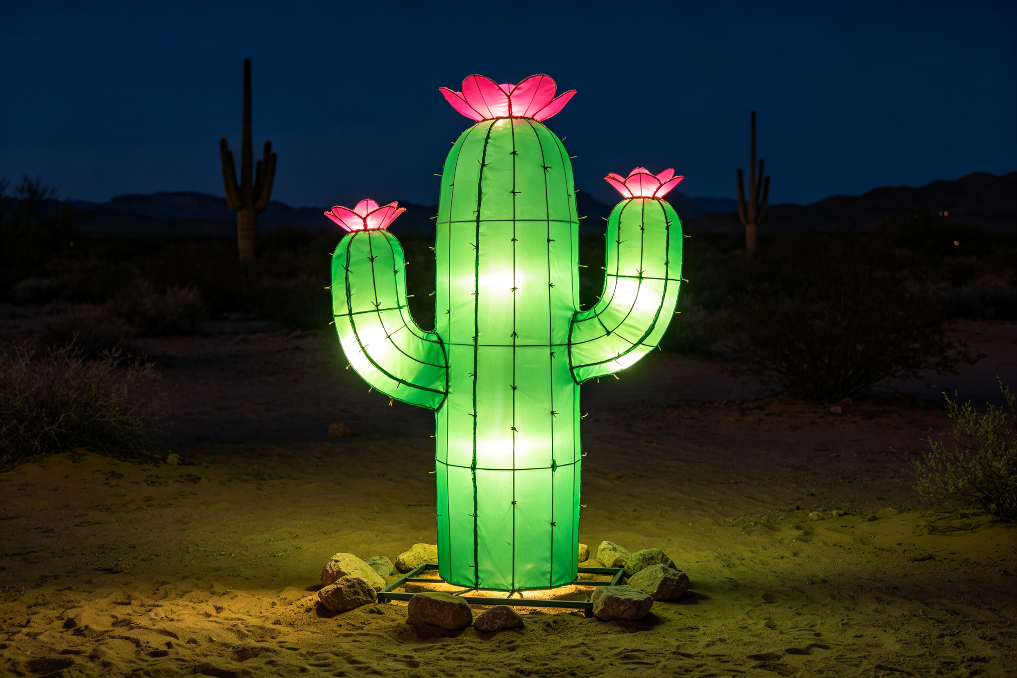 Red Rose Flower Lantern for Festivals, Zoos & Events
