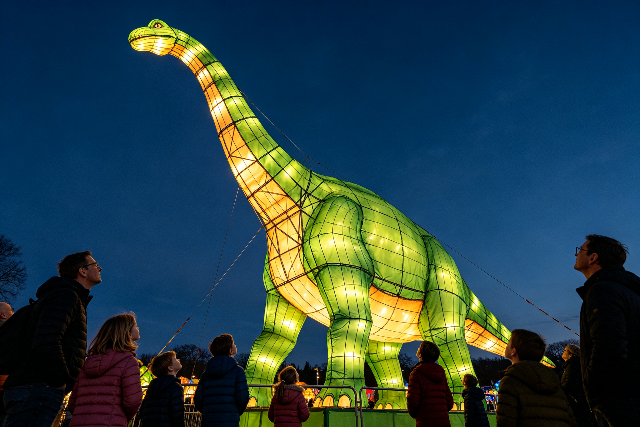 Triceratops Dinosaur Lantern for Festivals, Zoos & Events
